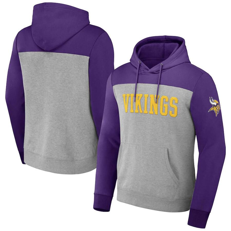 Men 2023 NFL Minnesota Vikings grey Sweatshirt style 1-0